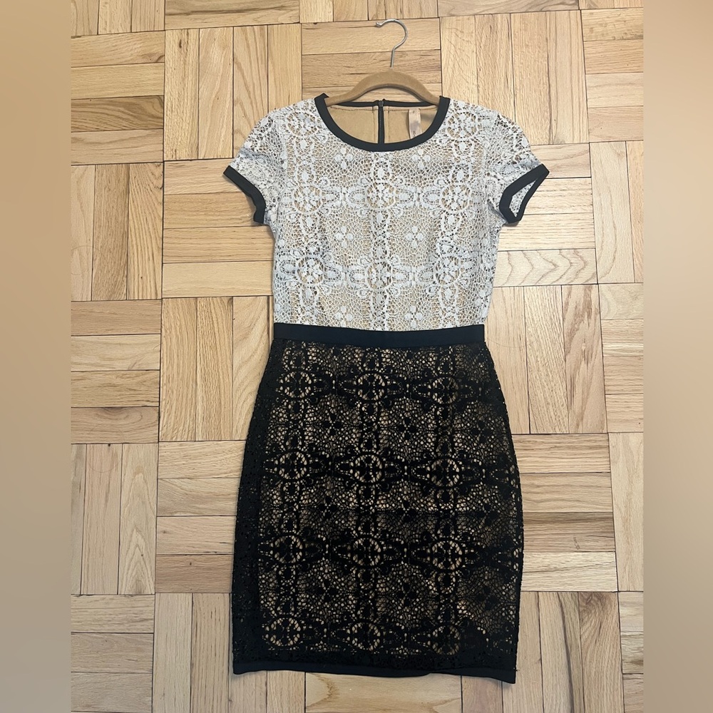 Bailey 44 Black/Cream Lace Mini Dress. Size 2. Great dress in great condition.